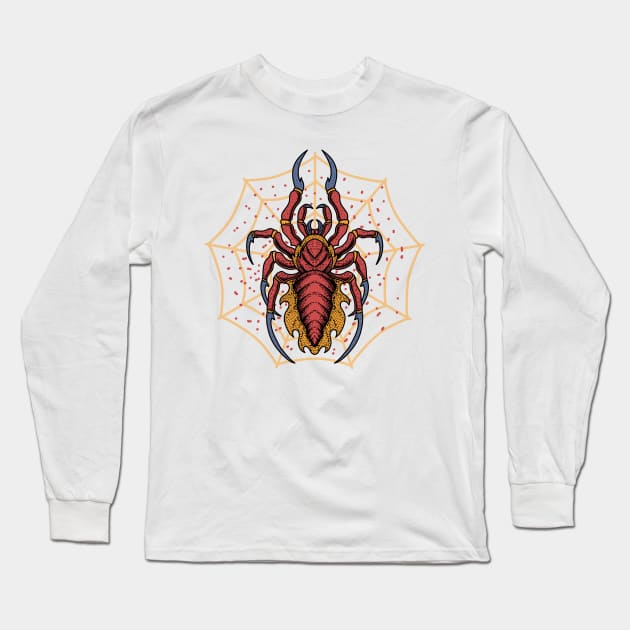 Spidero Back Print Long Sleeve T-Shirt by Tuye Project